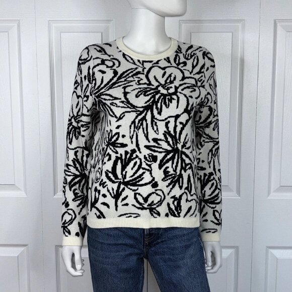 TAHARI women's floral knit sweater medium - Picture 1 of 2